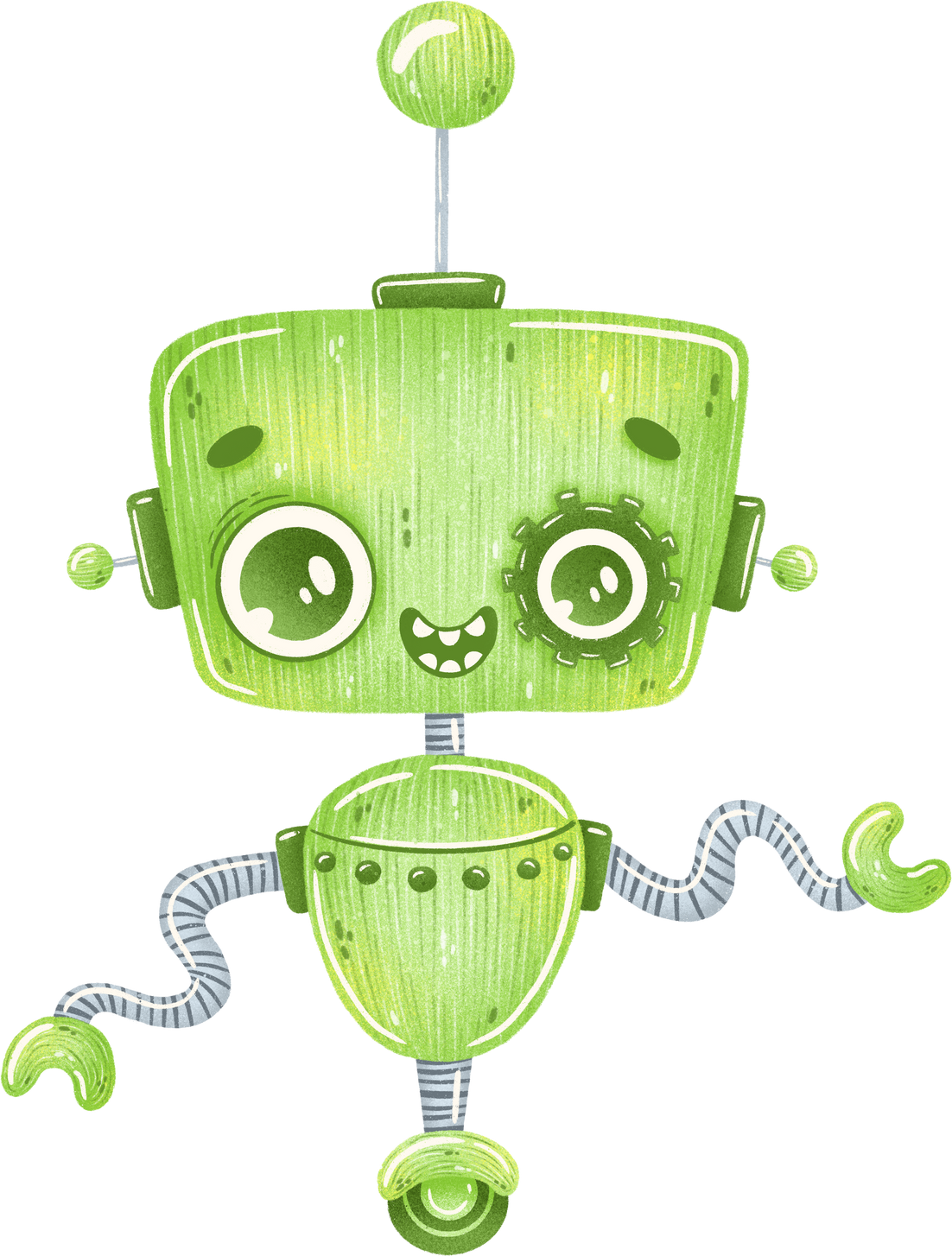 Green Robot Illustration