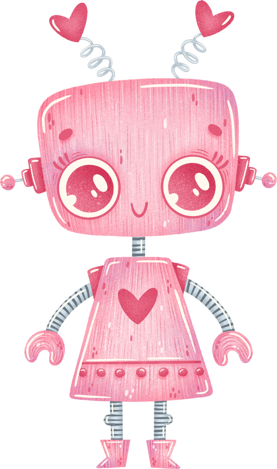 Cute Cartoon Robot Girl