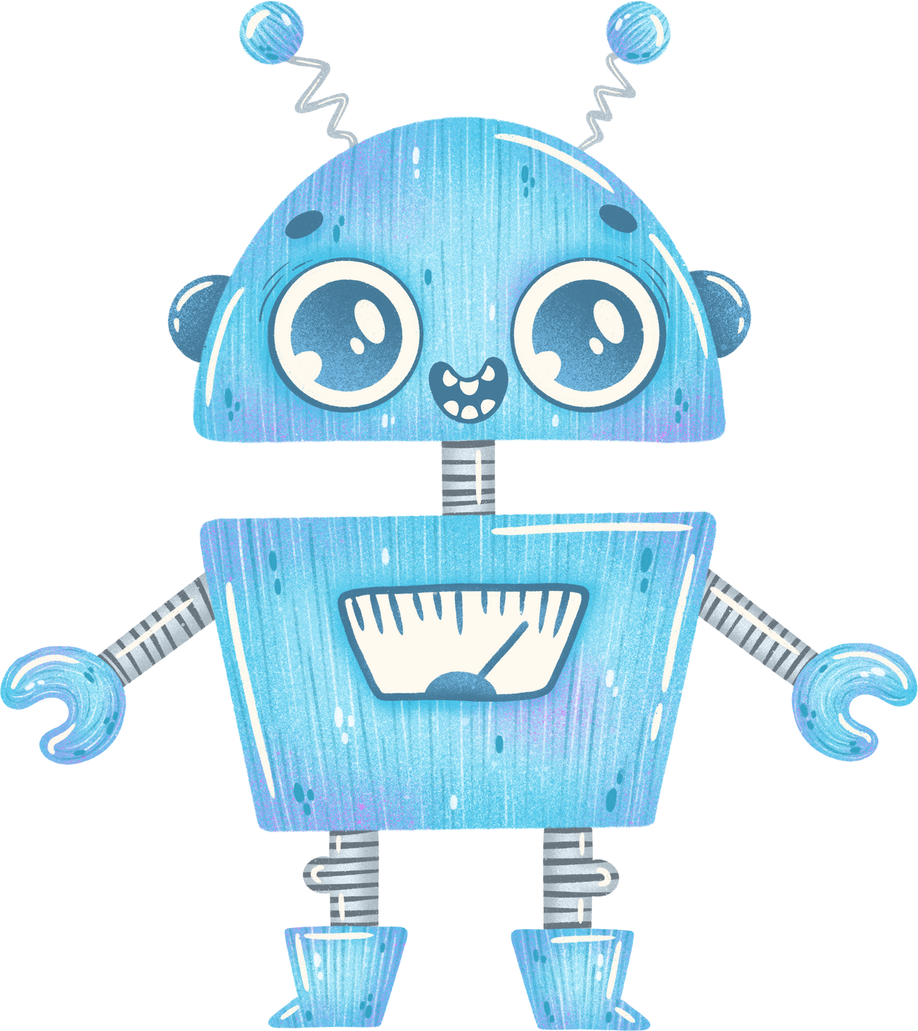 Blue Robot Illustration